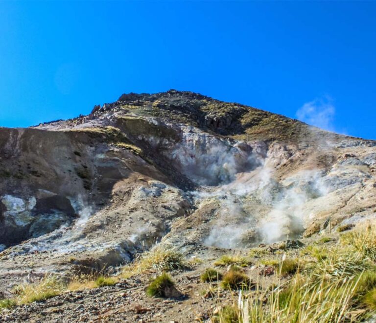 Las fumarolas y los barros termales en Chillan